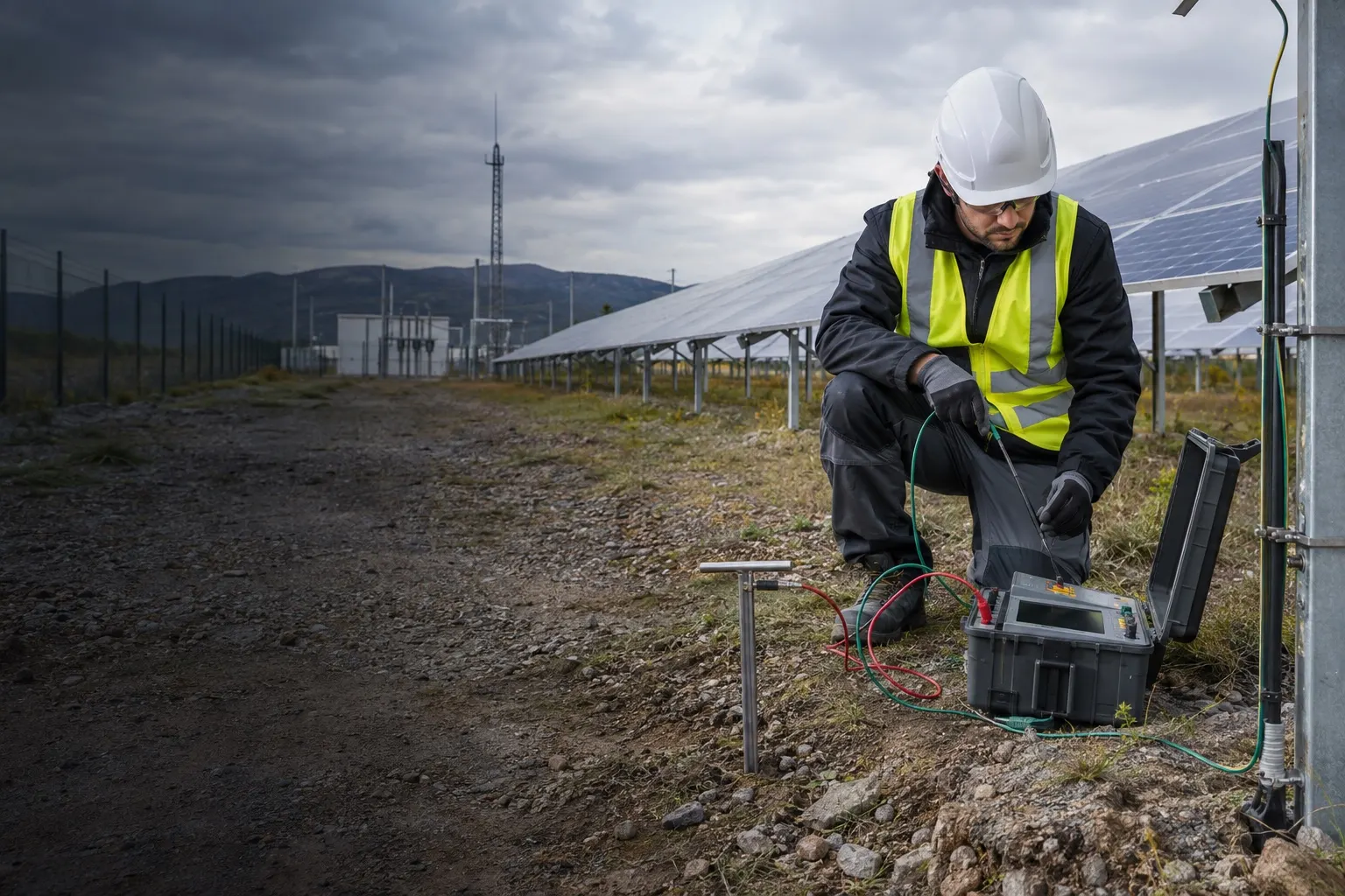 Solar enerji sahasında topraklama ölçümü